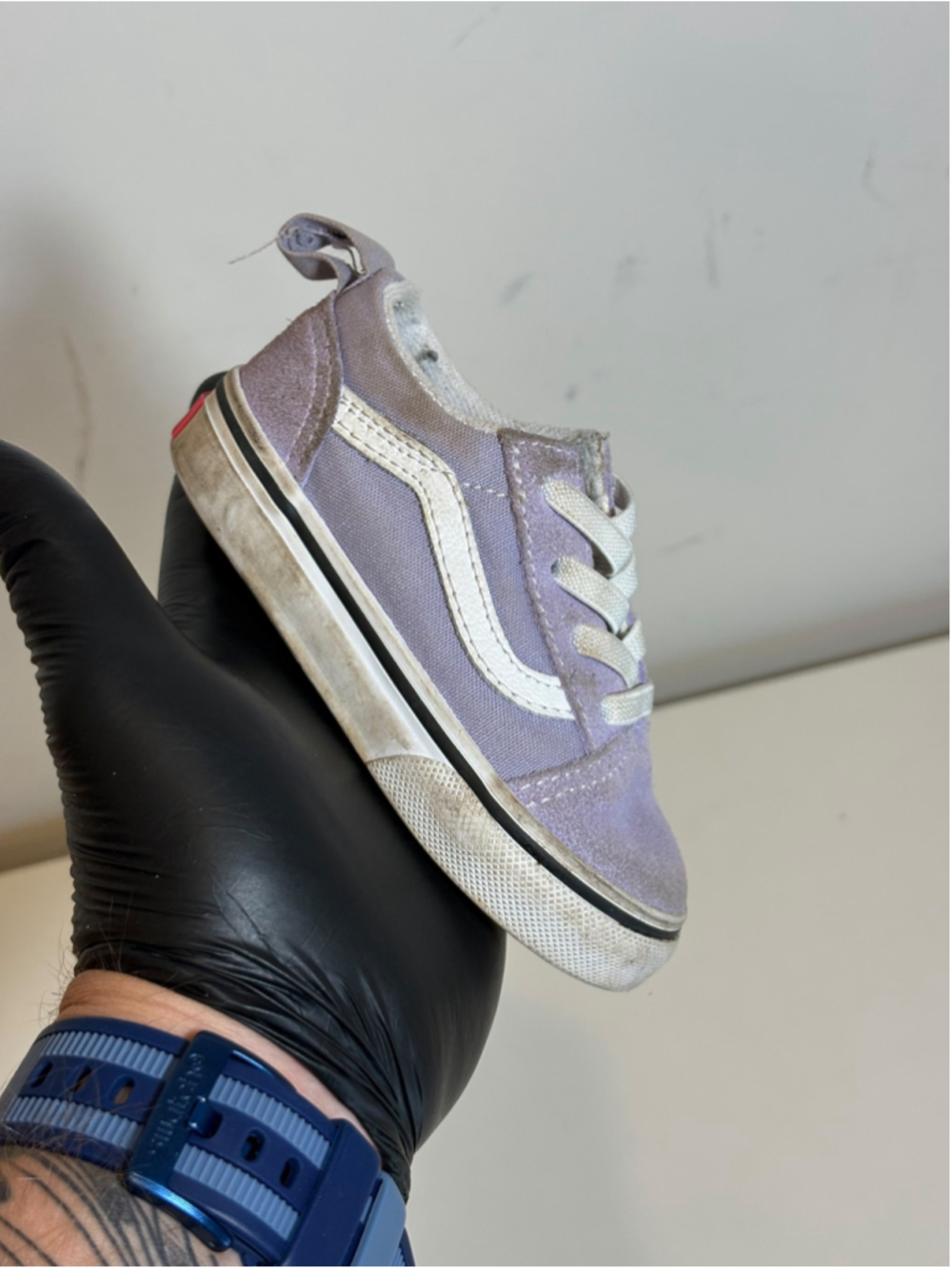 Vans Old Skool Toddler Size 5 Lavender Purple Canvas Sneakers Shoes #F